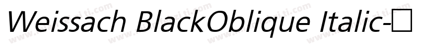 Weissach BlackOblique Italic字体转换